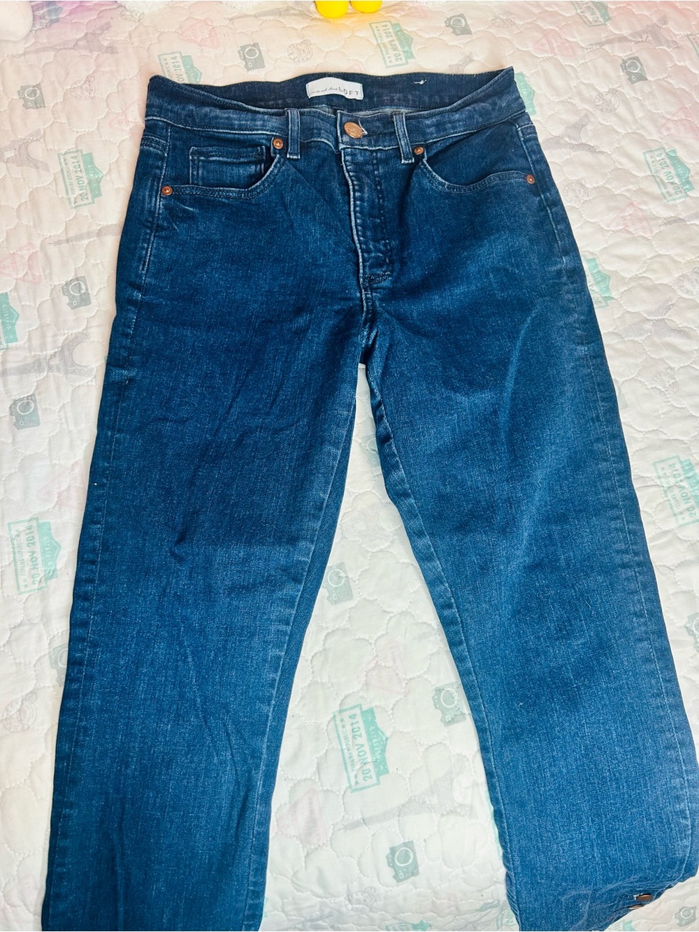 LOFT Women’s Deep Blue Straight Jeans
